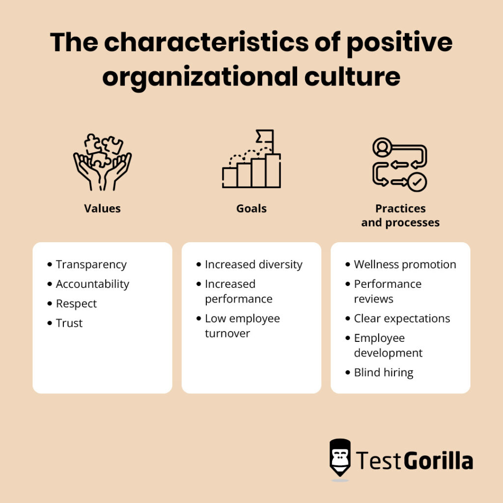 characteristics of positive organizational culture