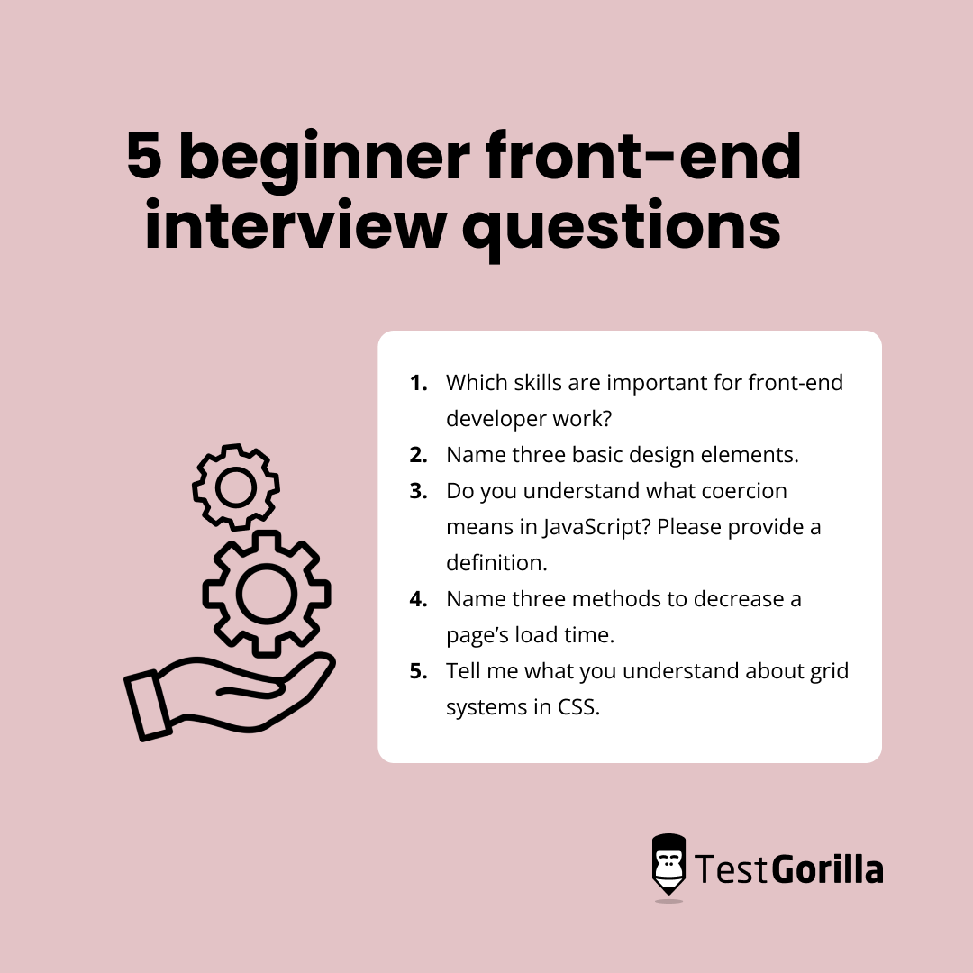 5 interview questions for beginner front-end developers