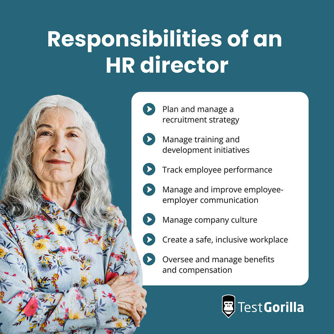 responsibilities of an HR director graphic
