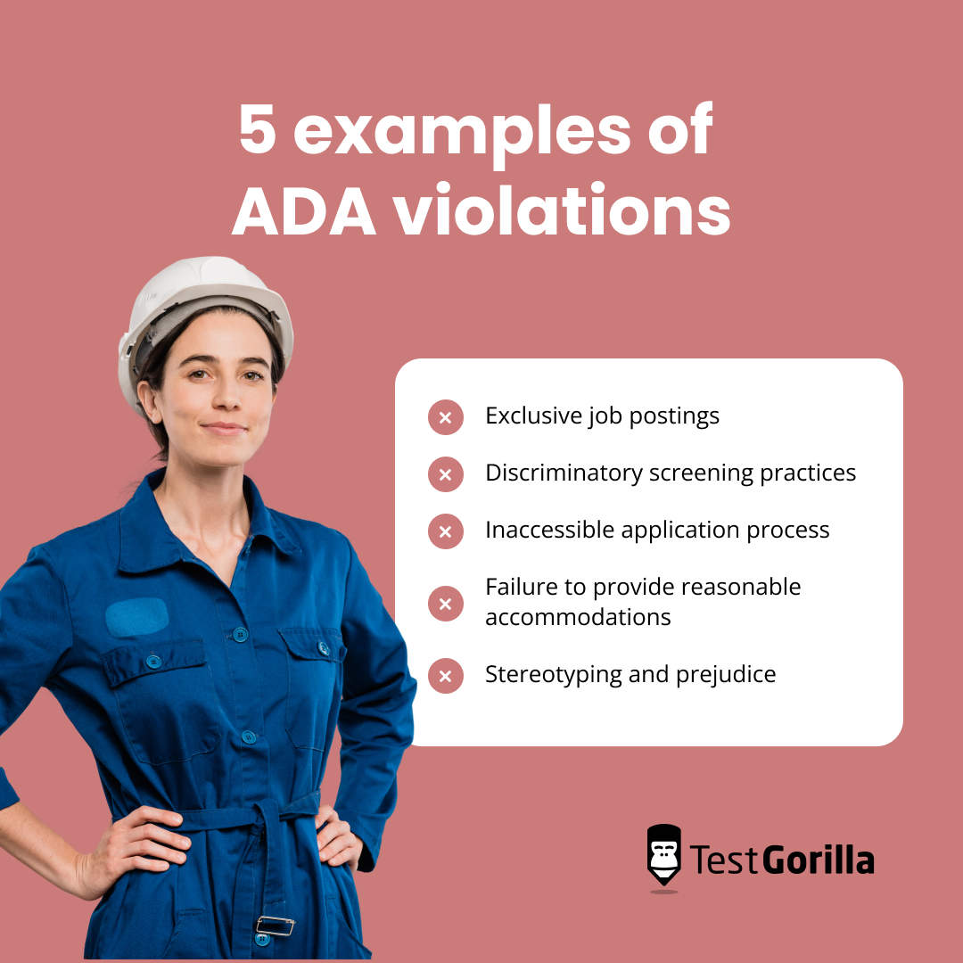 5 examples of ada violations graphic