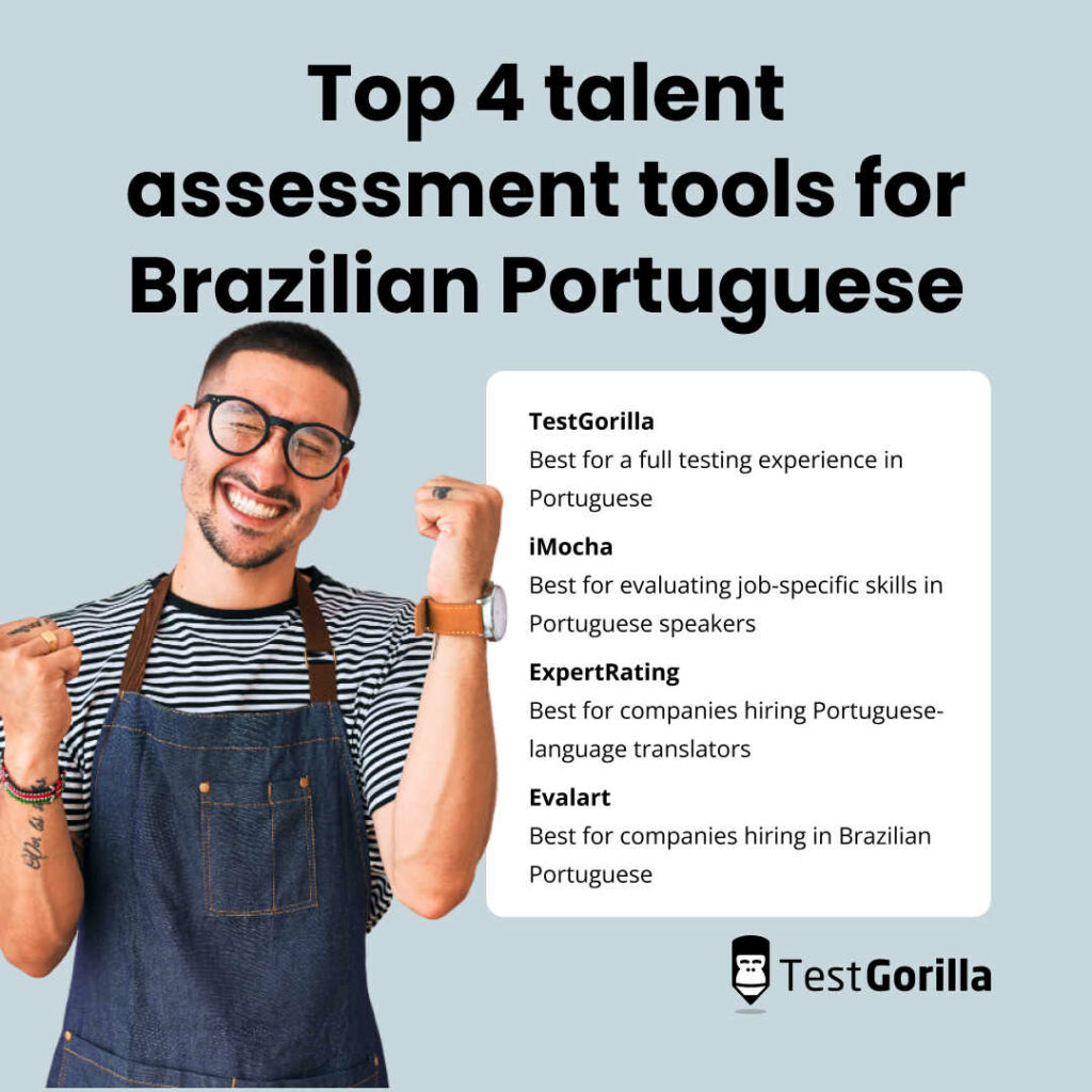 Top 4 talent assessment tools for Brazilian Portuguese graphic