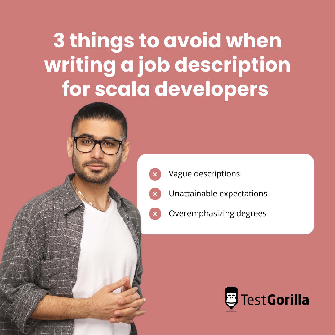 3 things to avoid when writing a job description for a scala developer graphic