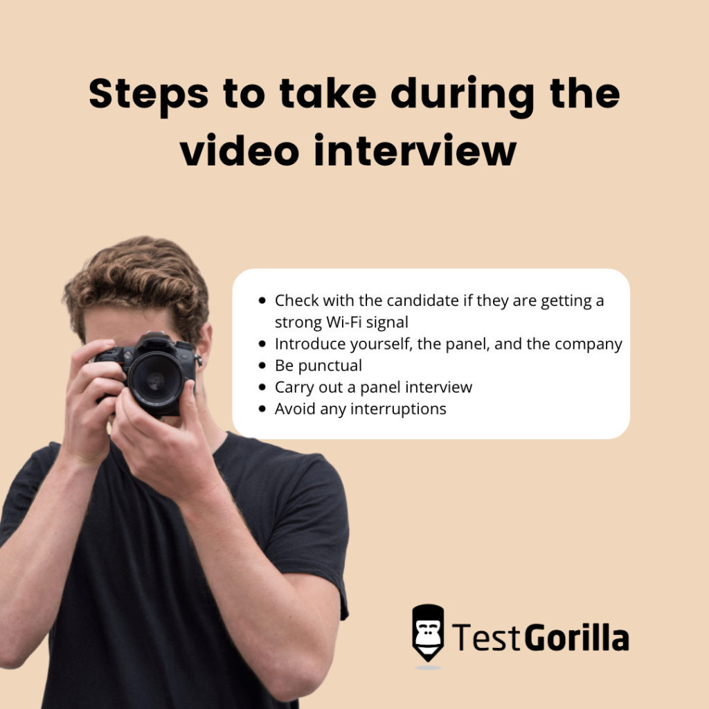 steps to take during the video interview