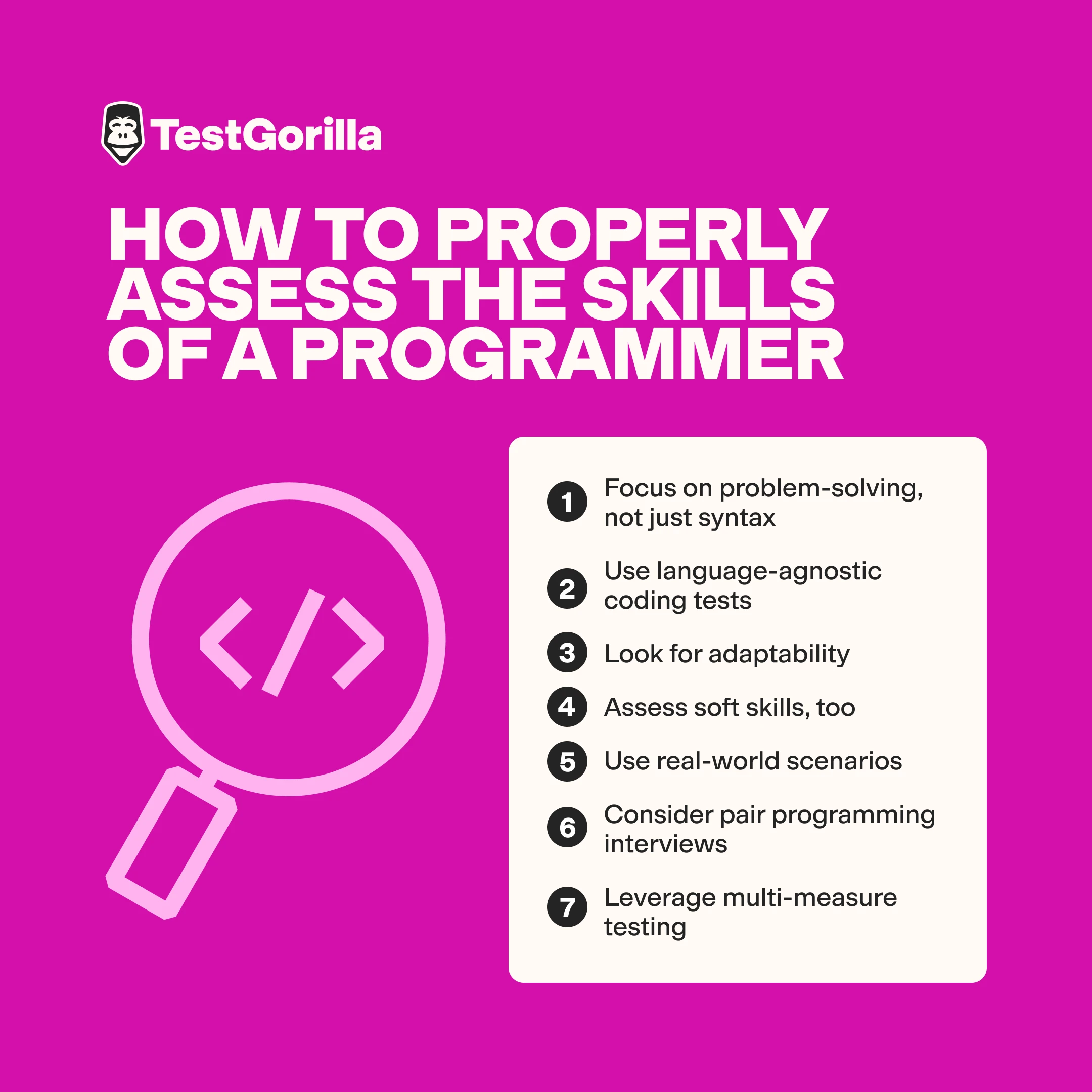 how to properly assess the skills of a programmer graphic