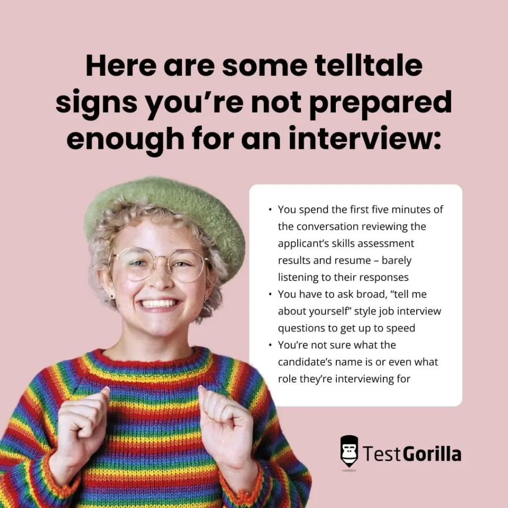 telltale signs you're not prepared for an interview