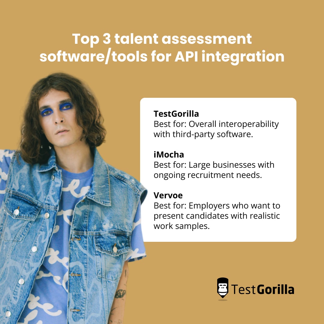 Top 3 talent assessment software tools for API integration graphic 