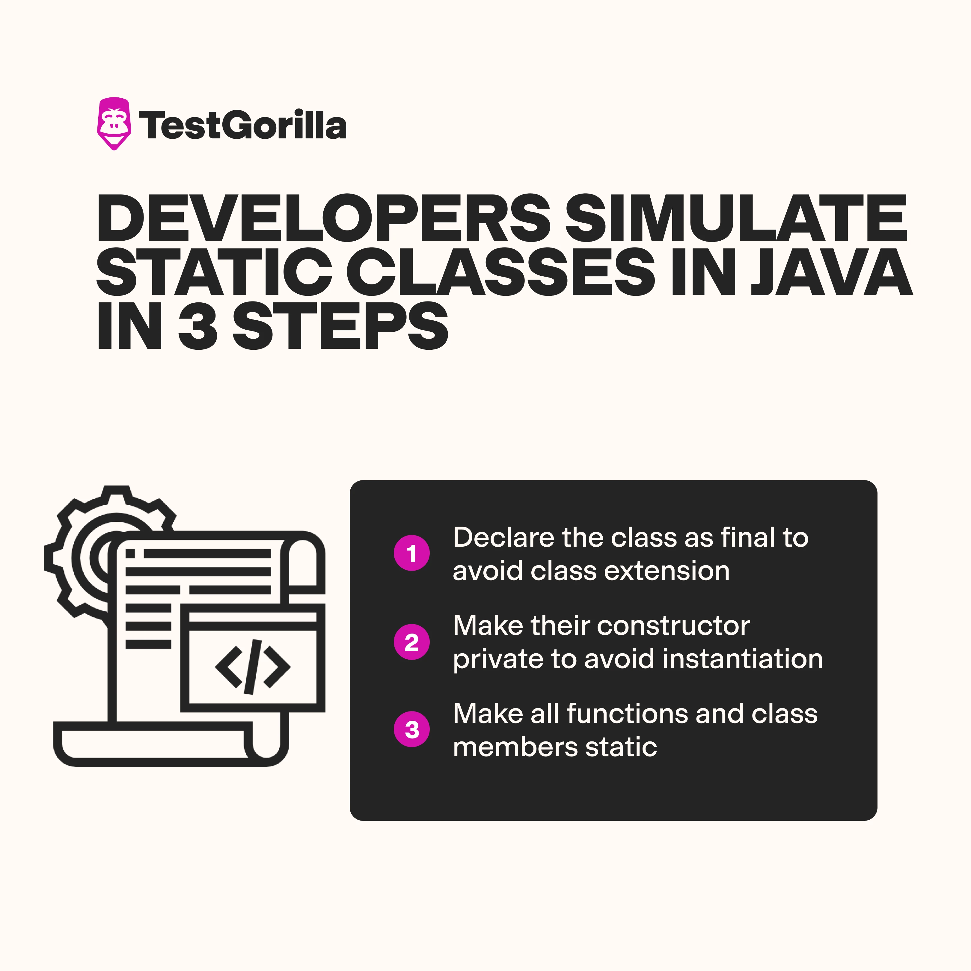 Five steps senior java developers use to simulate a static class in java