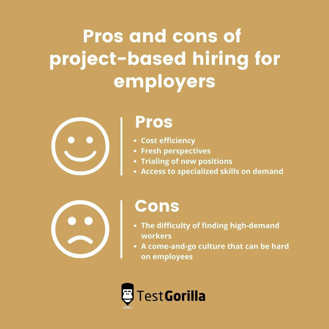 project based hiring pros and cons employers