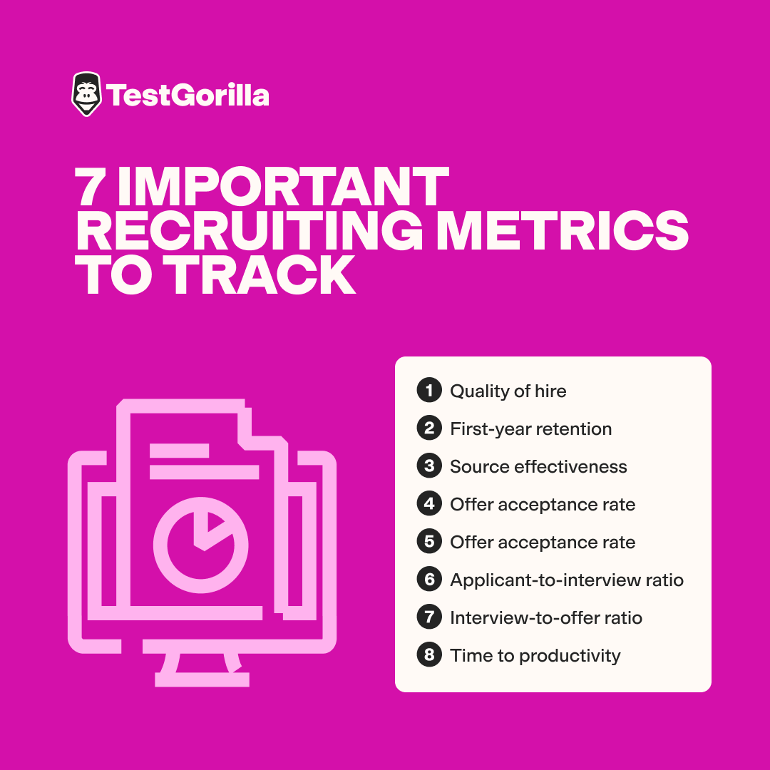 7 important recruiting metrics to track graphic