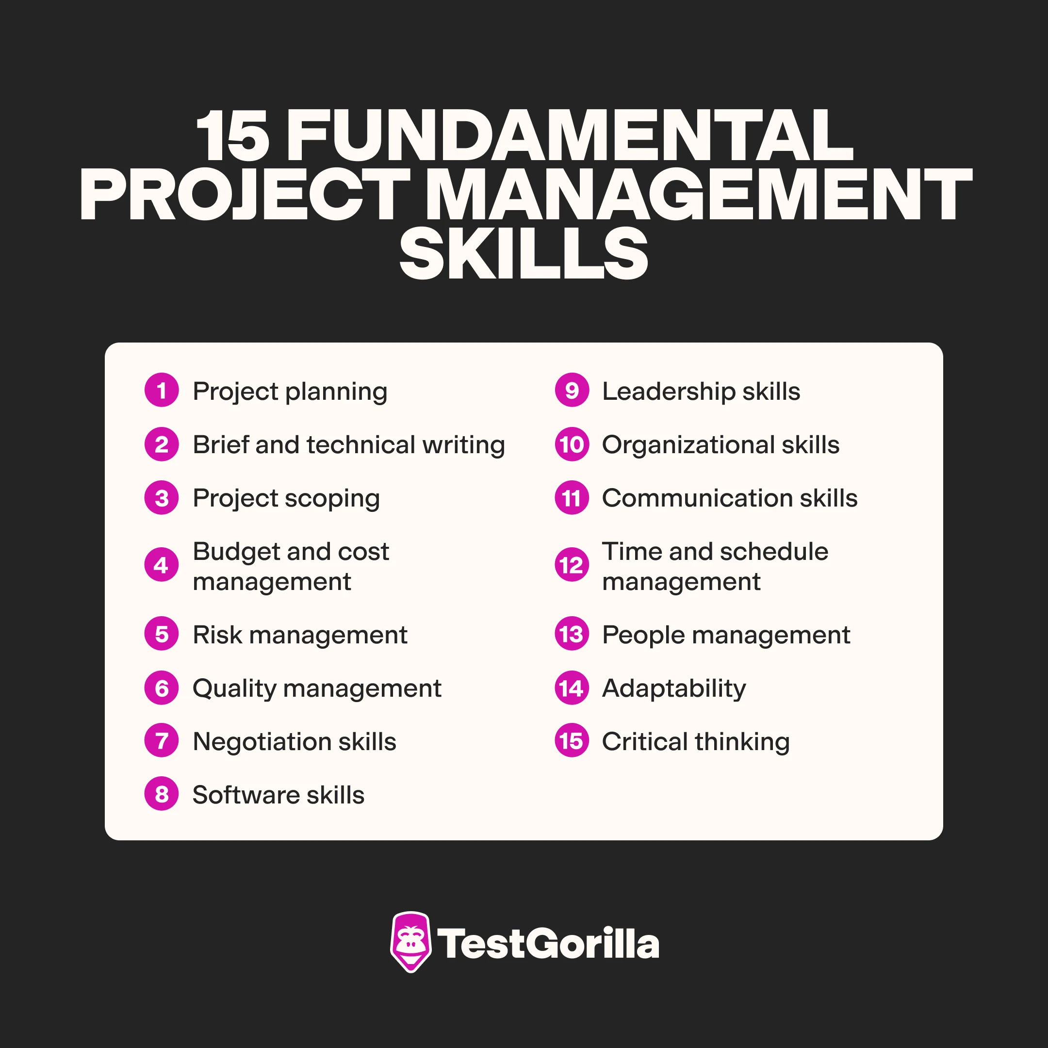 15 fundamental project management skills