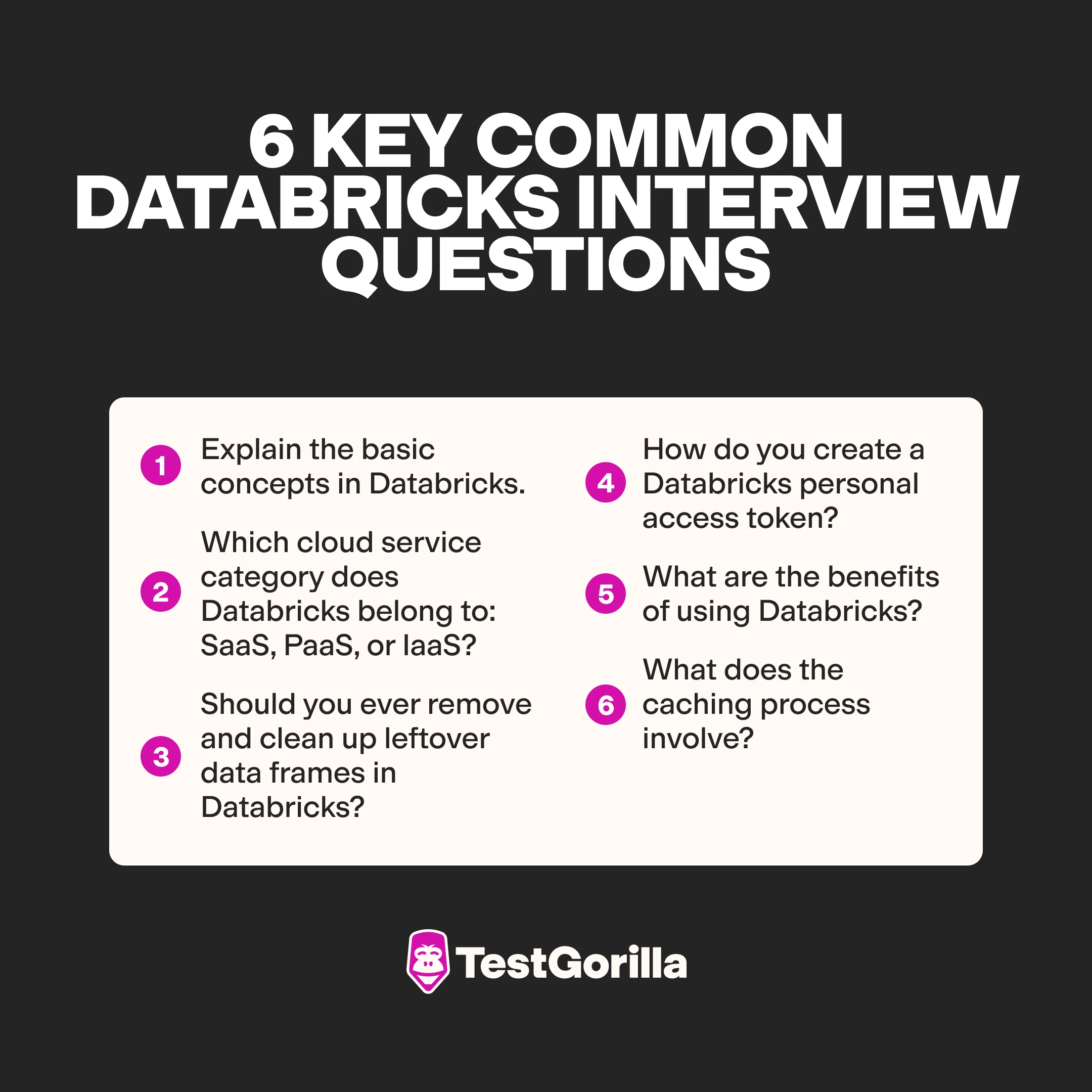 6 key common databricks interview questions