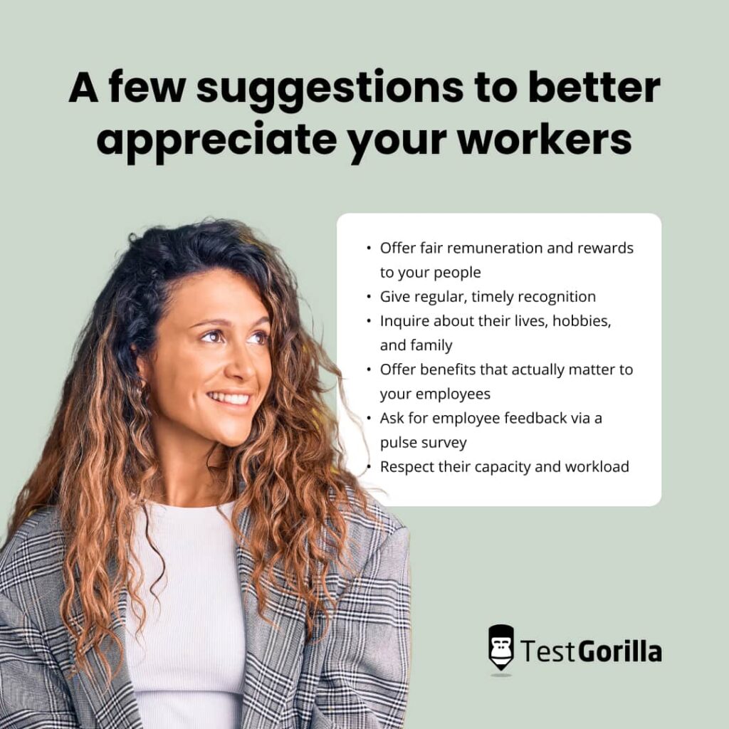  a few suggestions to better appreciate your workers
