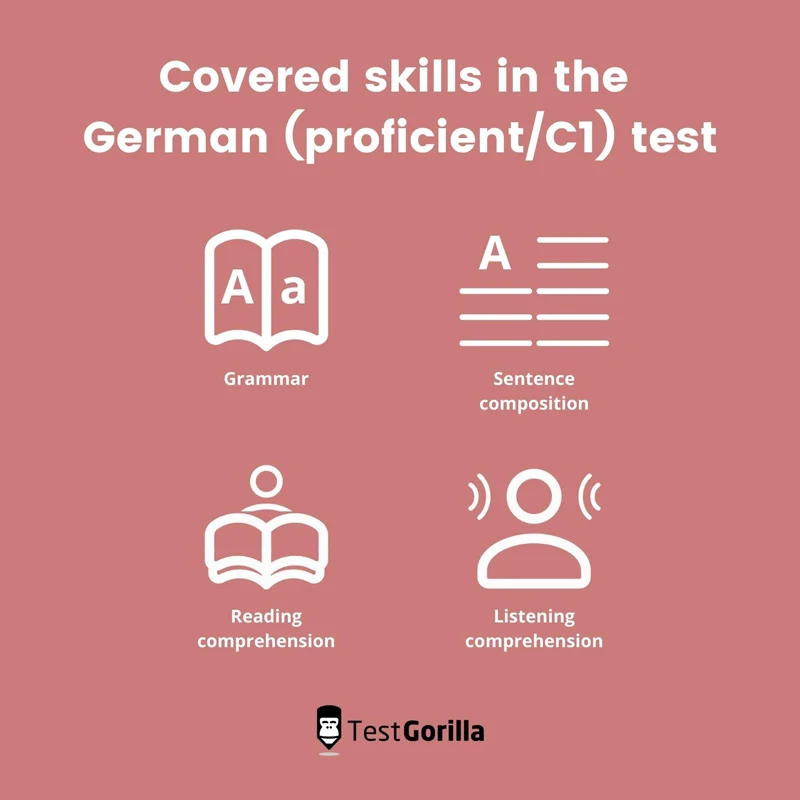 skills covered in the german proficient test