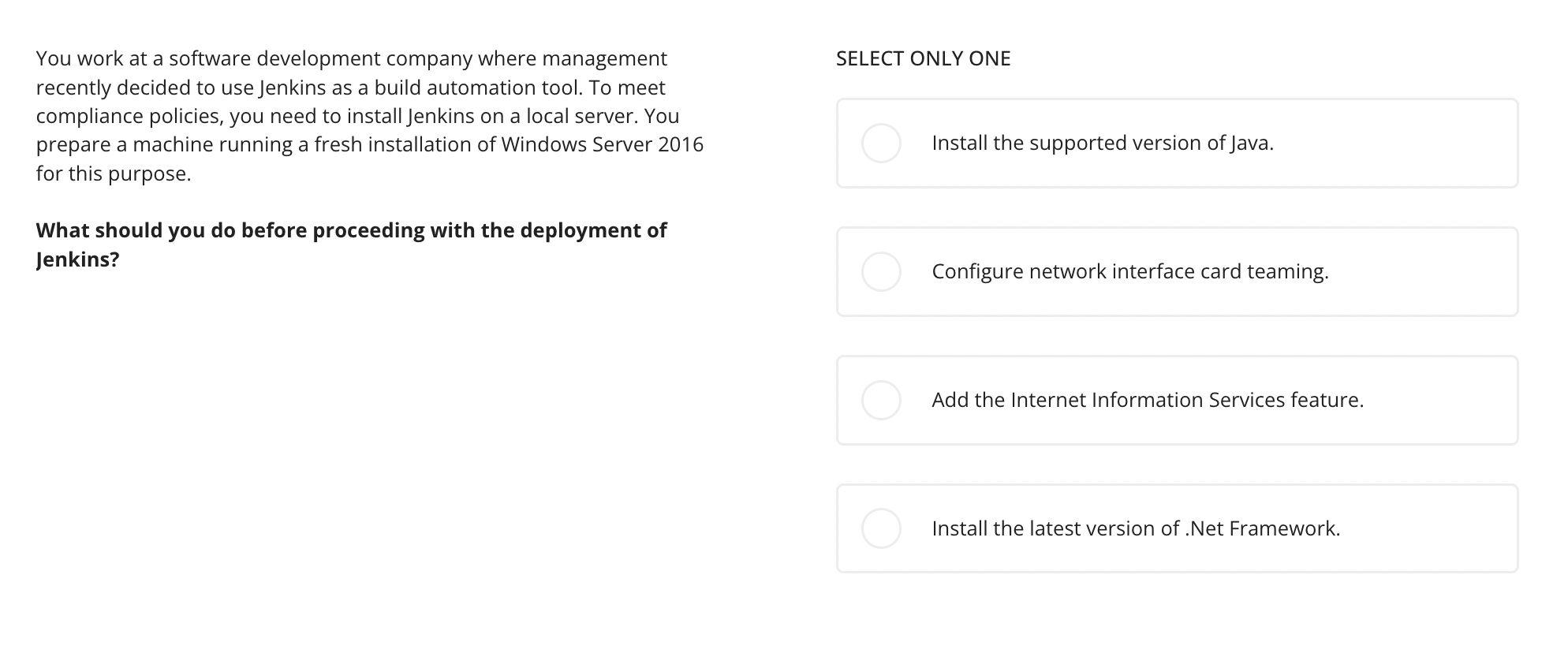 A preview question from TestGorilla's Ansible Online test