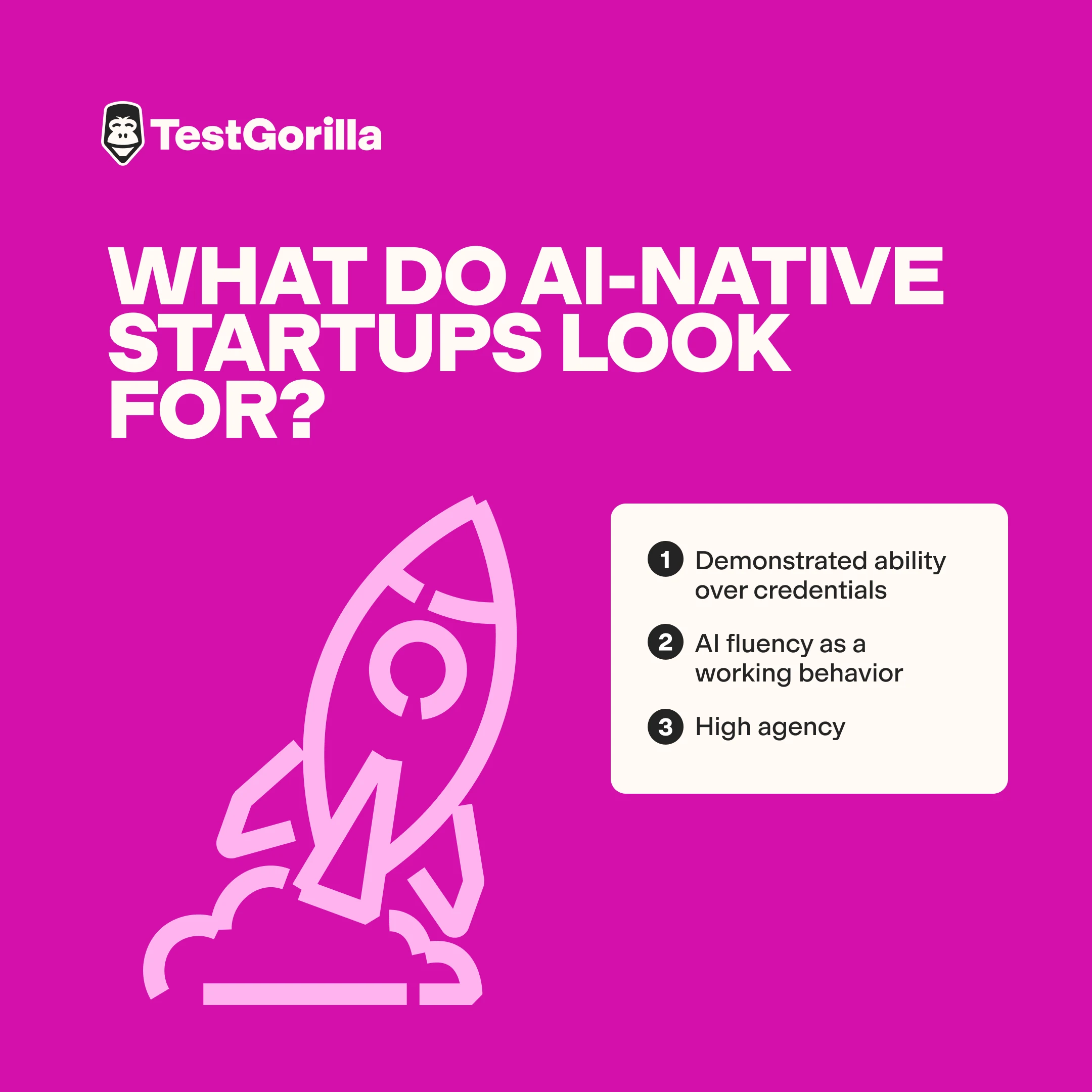 What do AI native startups look for graphic? 