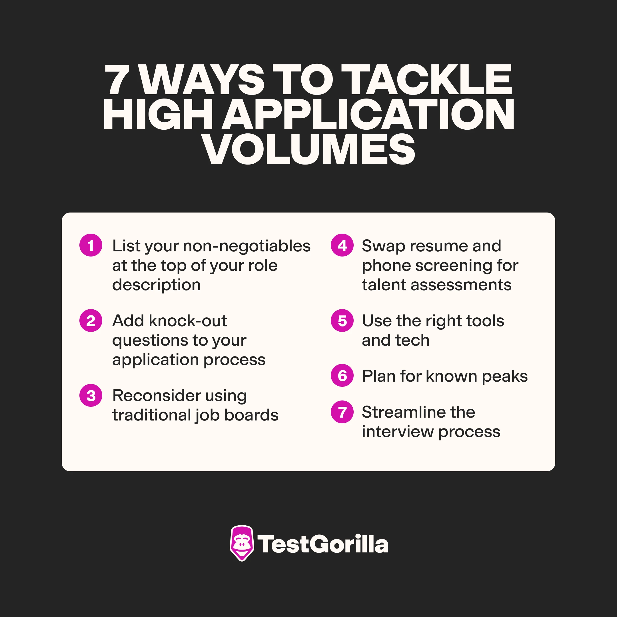 7 ways to tackle high application volumes graphic