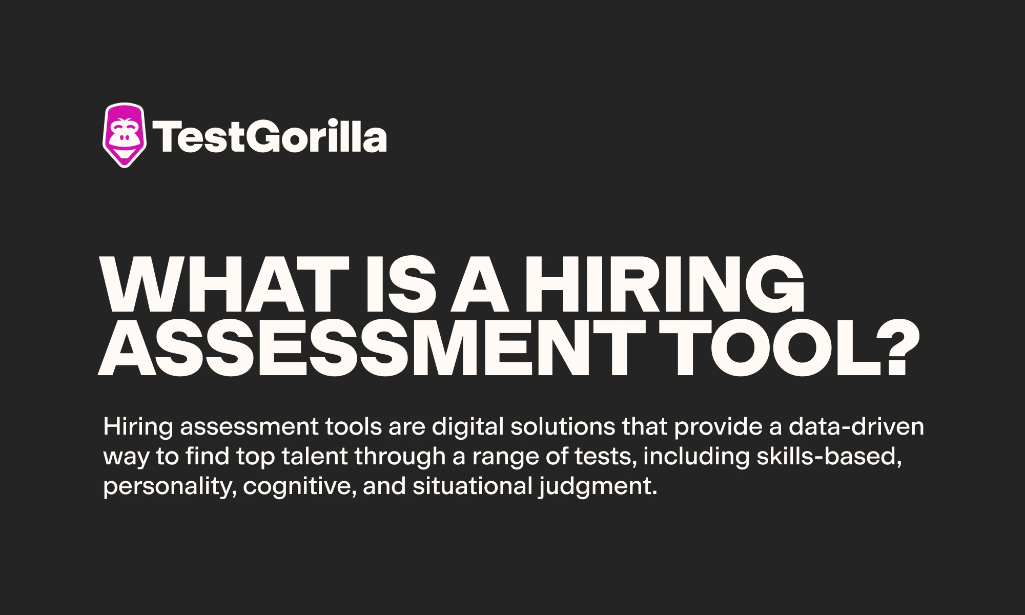 What is a hiring assessment tool graphic