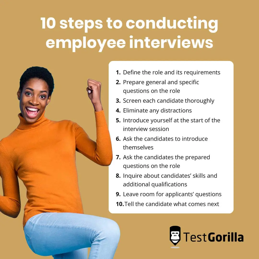 10 steps to conducting employee interviews