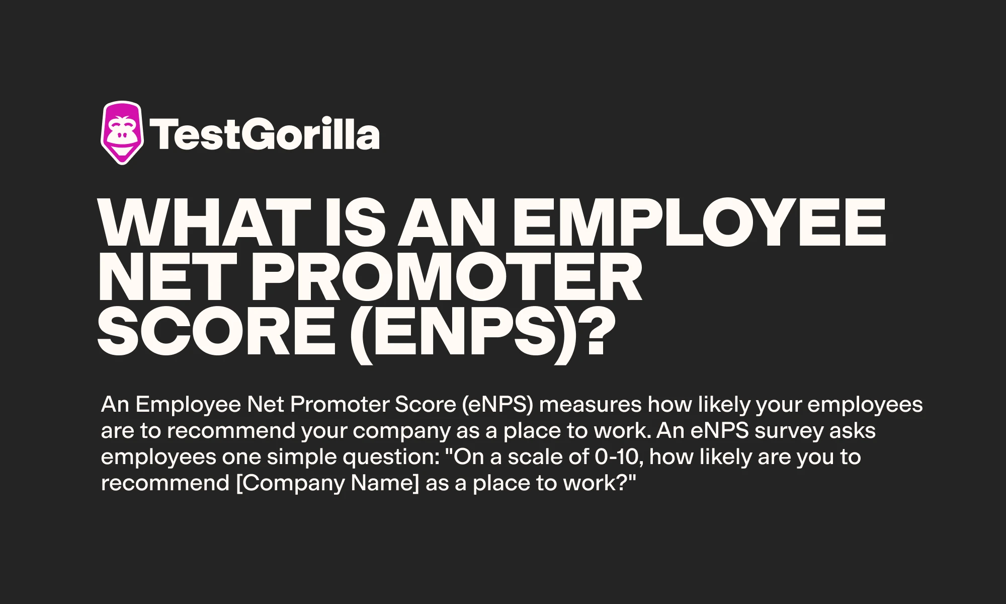 What is an Employee Net Promoter Score eNPS graphic