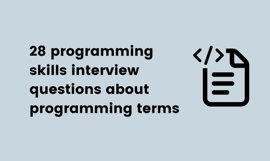 image of programming skills interview questions about programming terms 