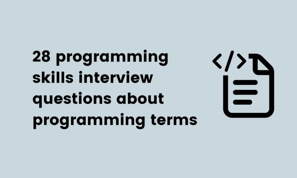 image of programming skills interview questions about programming terms 