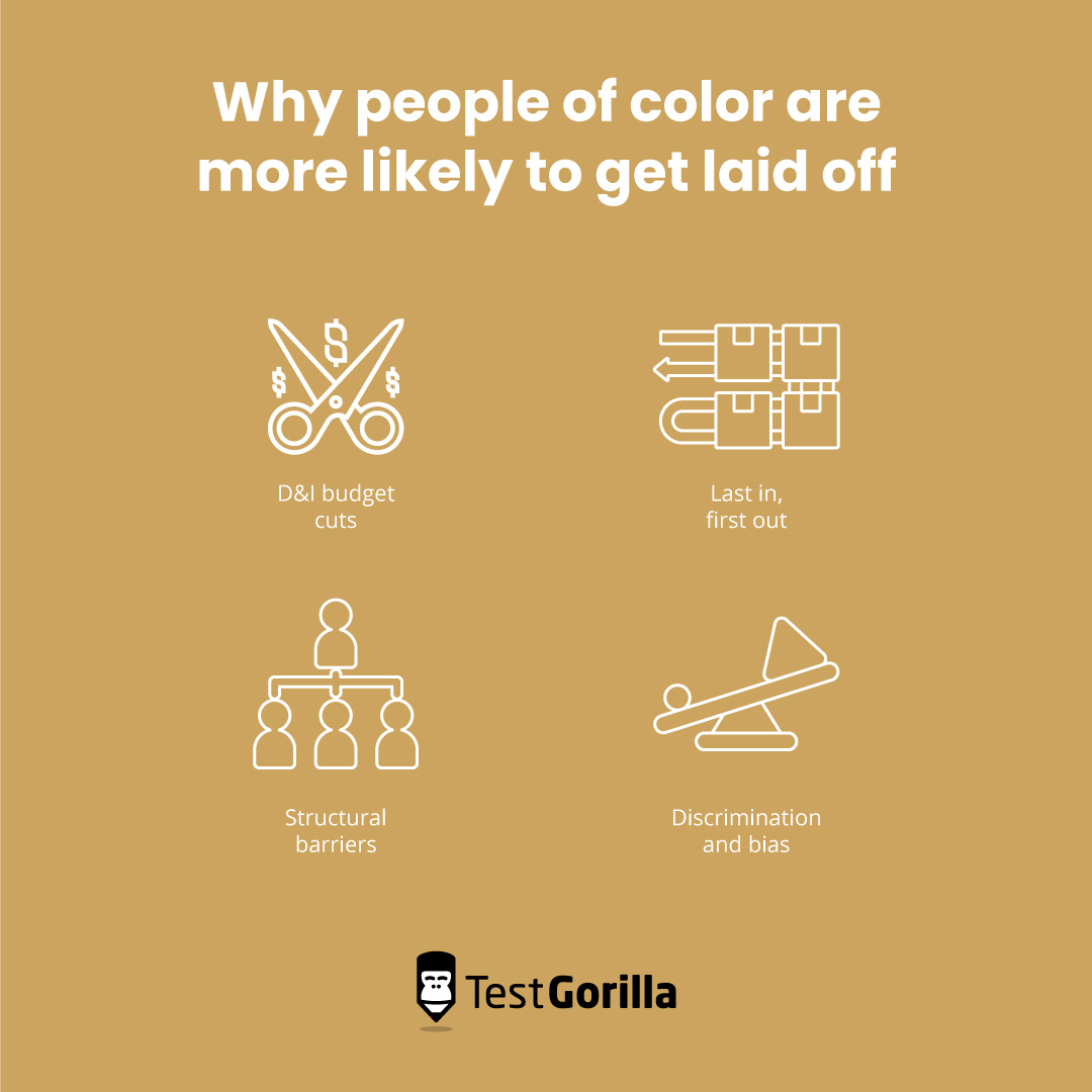 Reasons why people of color are more likely to get laid off