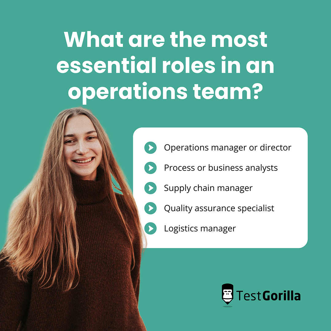 What are the most essential roles in an operations team graphic