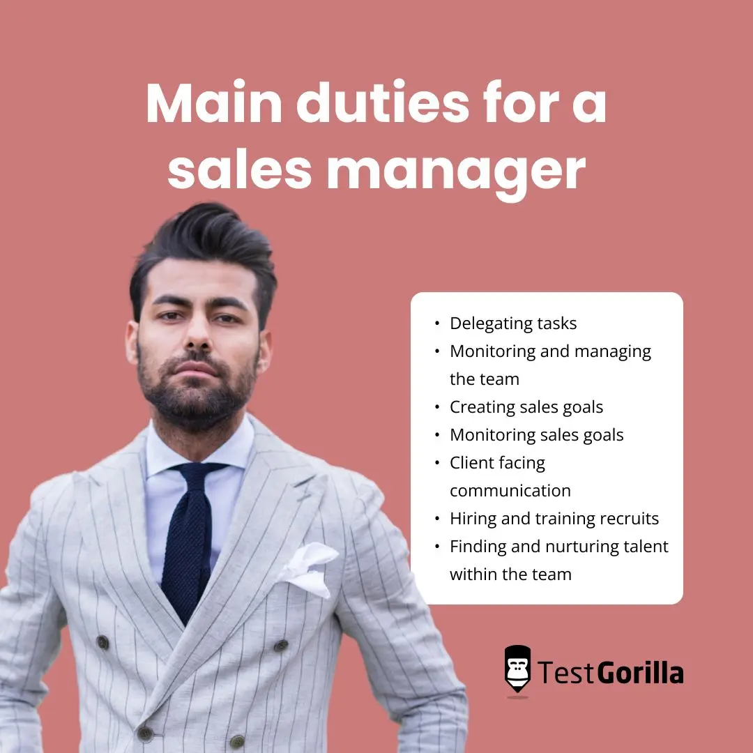 explanation of sales manager main duties