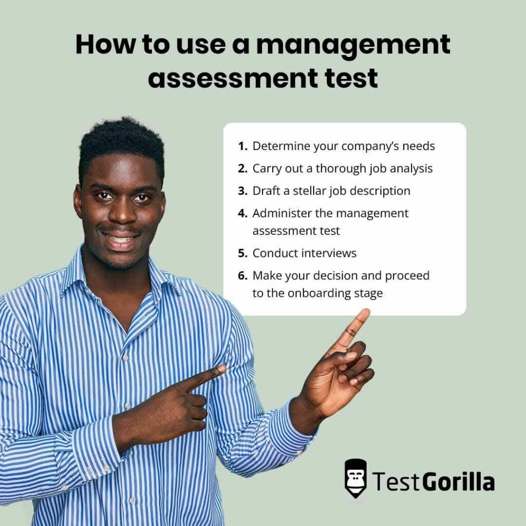 how to use management assessment tests