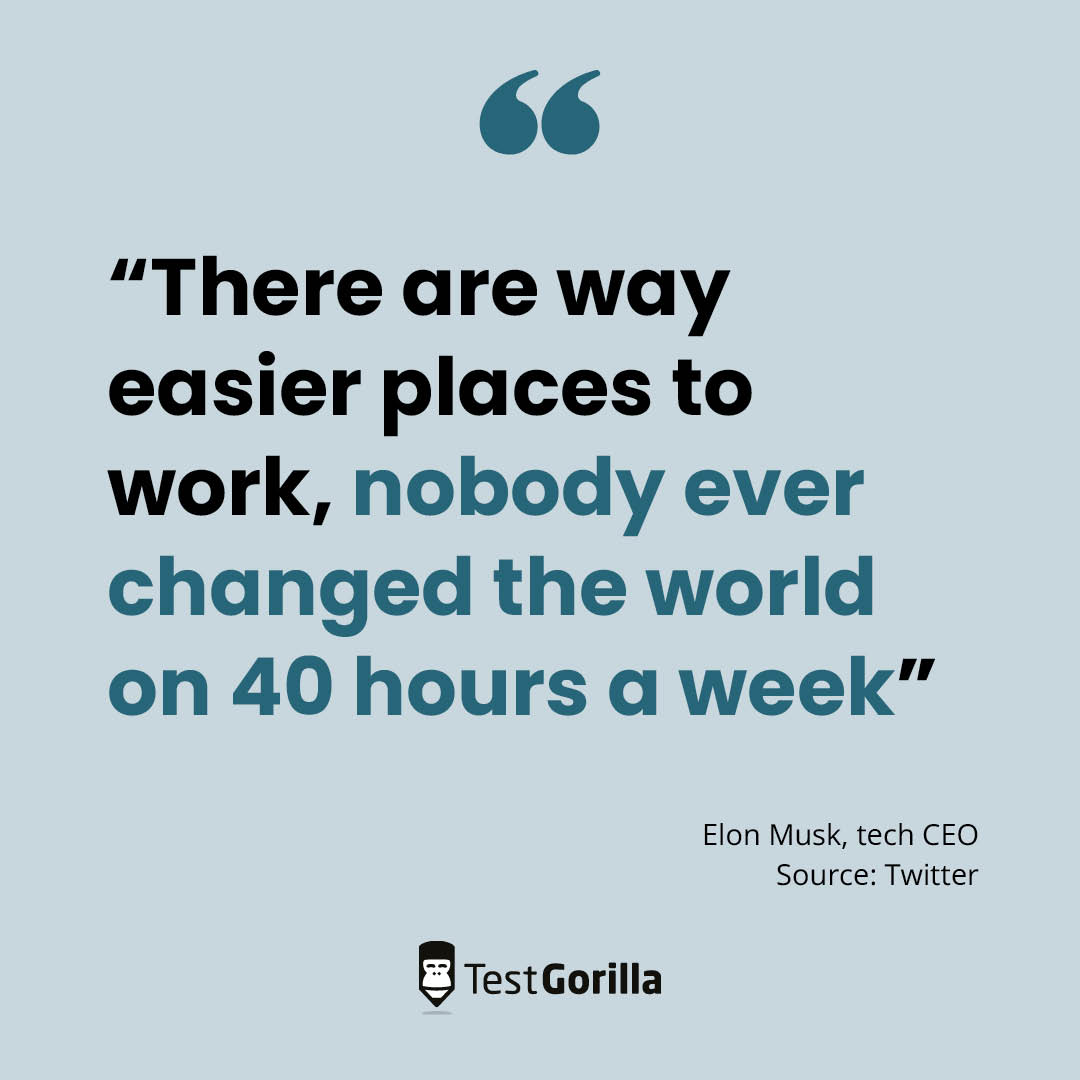 Quote Elon Musk work long hours graphic