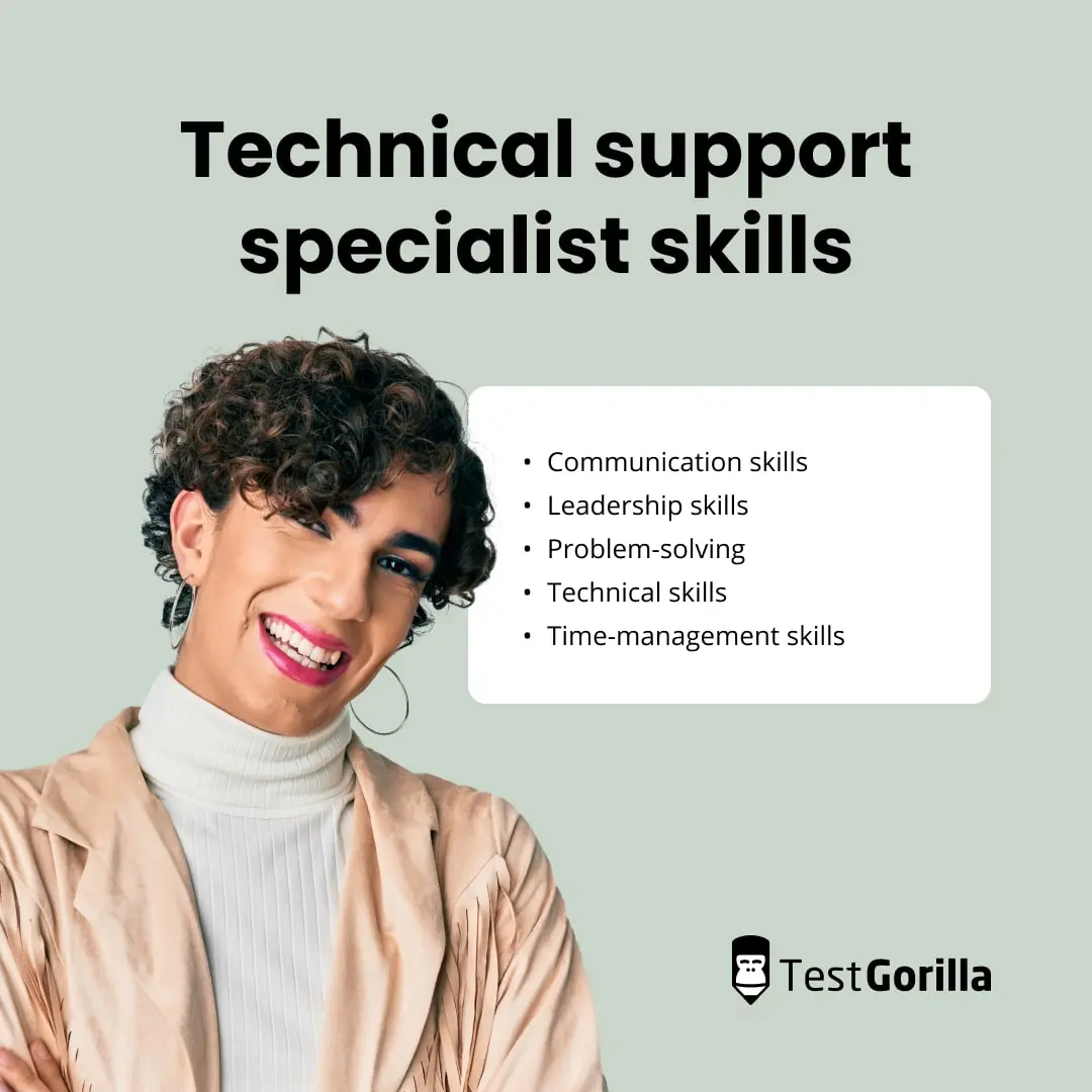 A technical support specialist's skills