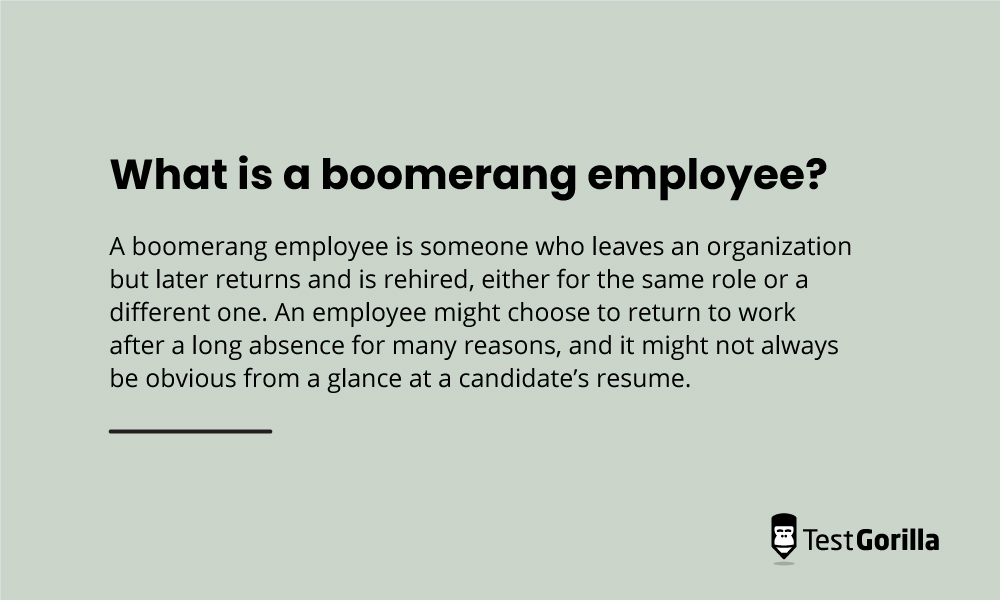 What is a boomerang employee definition
