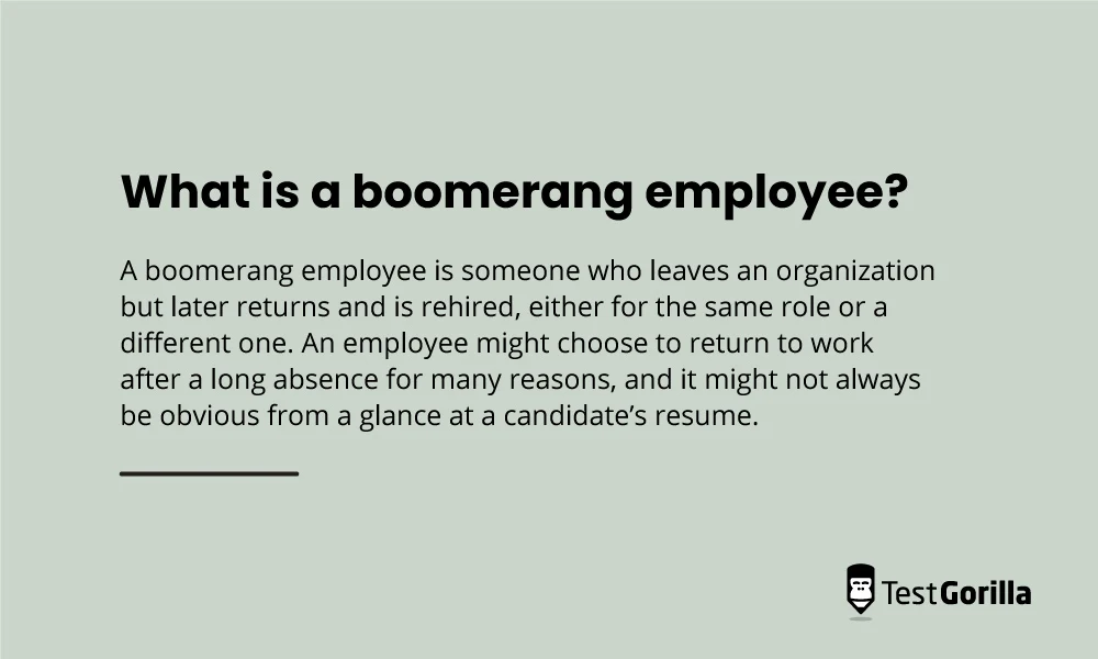 What is a boomerang employee definition