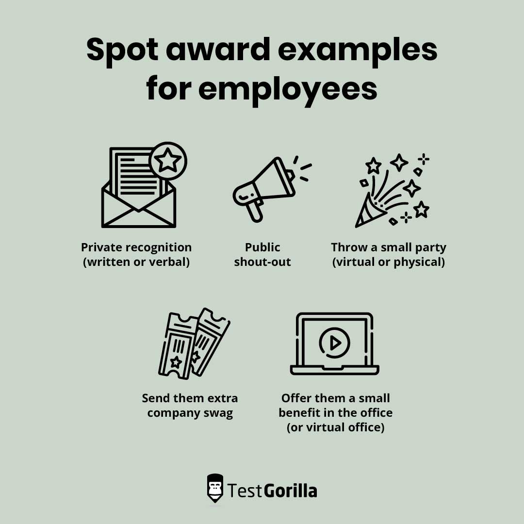 Spot award examples for employees