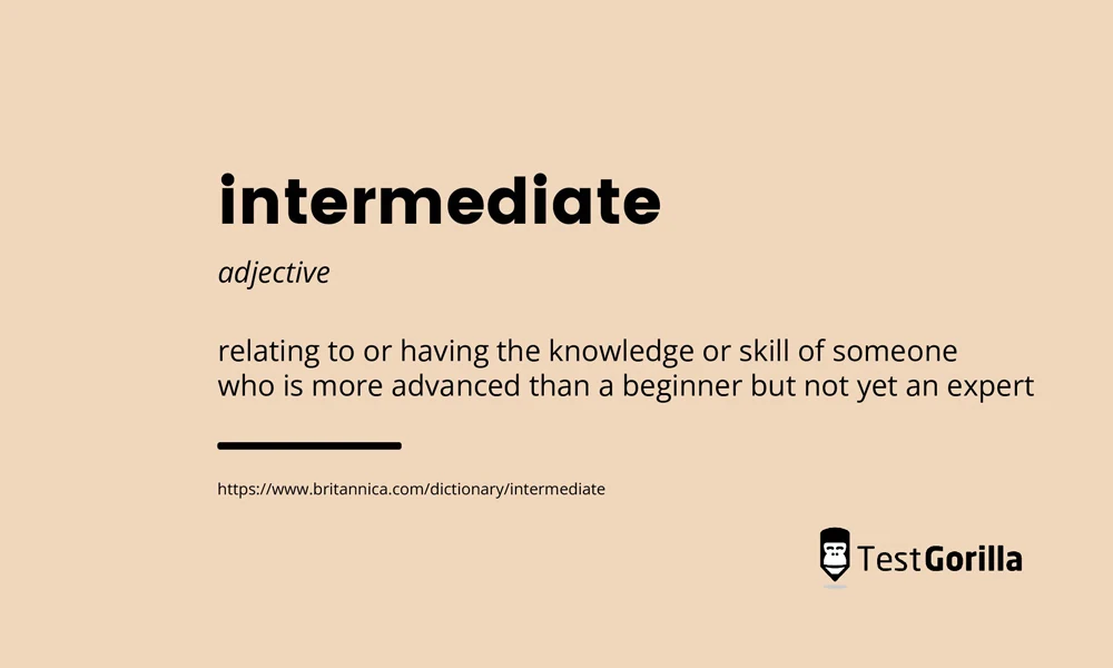 dictionary definition intermediate