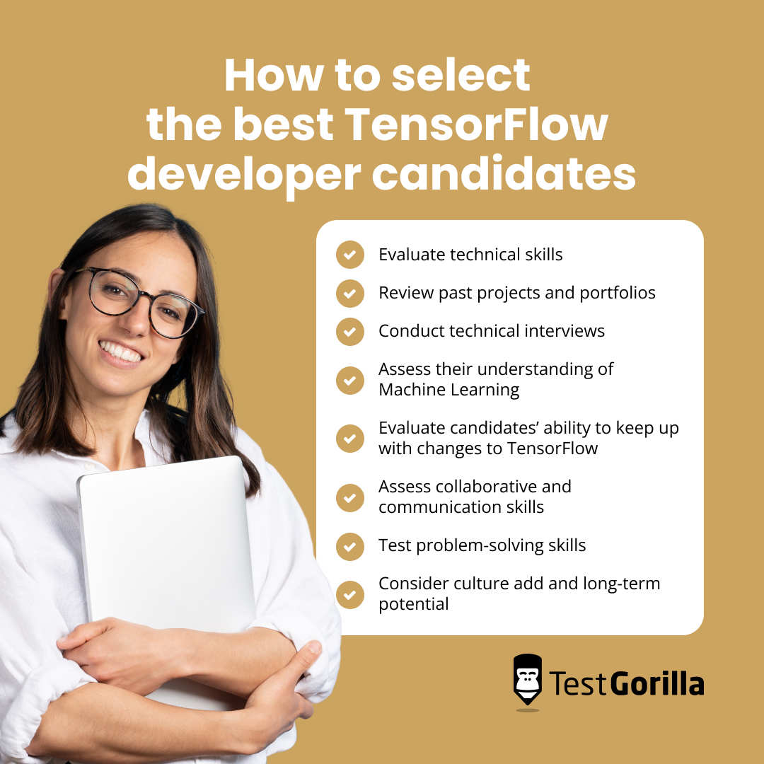How to select the best tensorflow developer candidates graphic