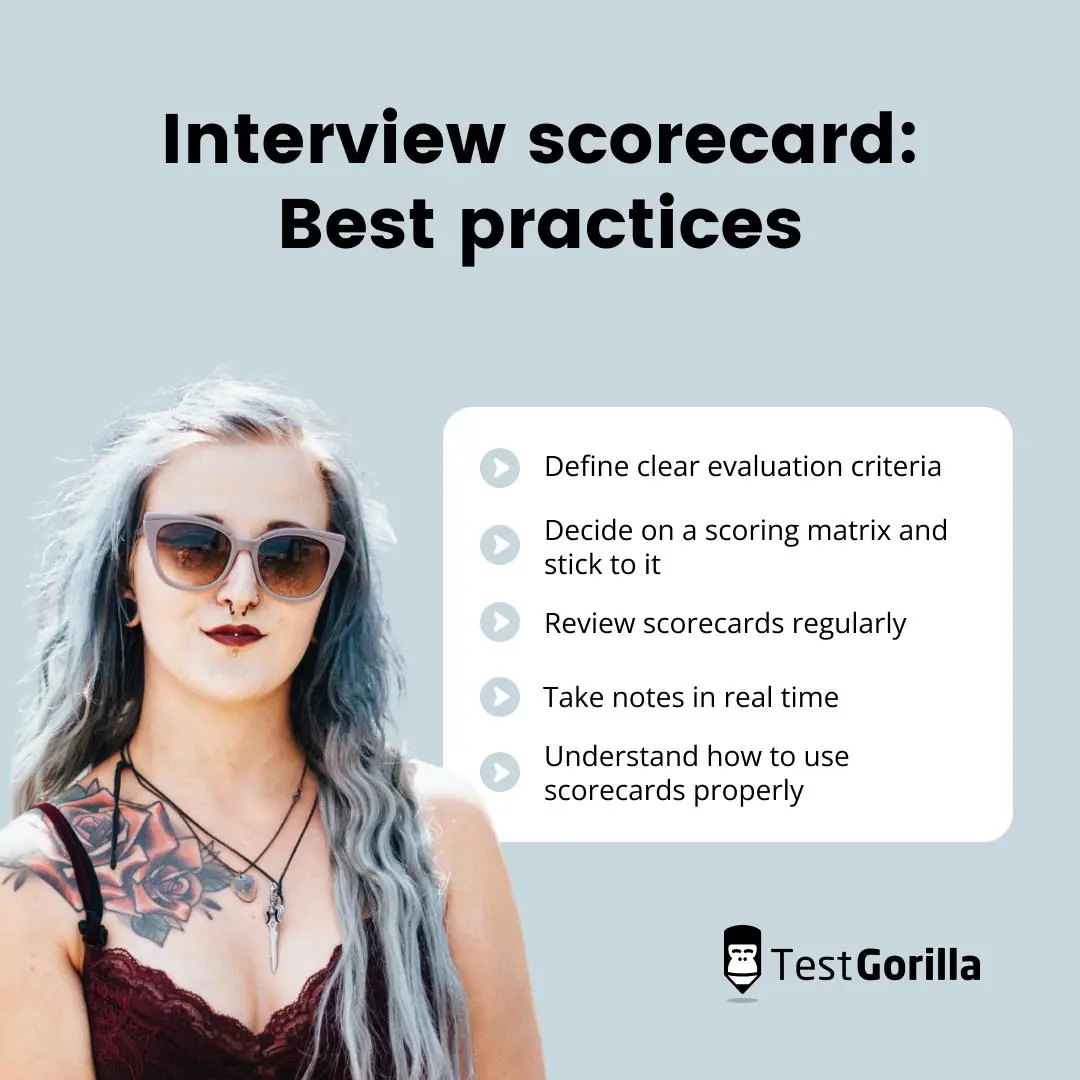 Interview scorecard best practices graphics