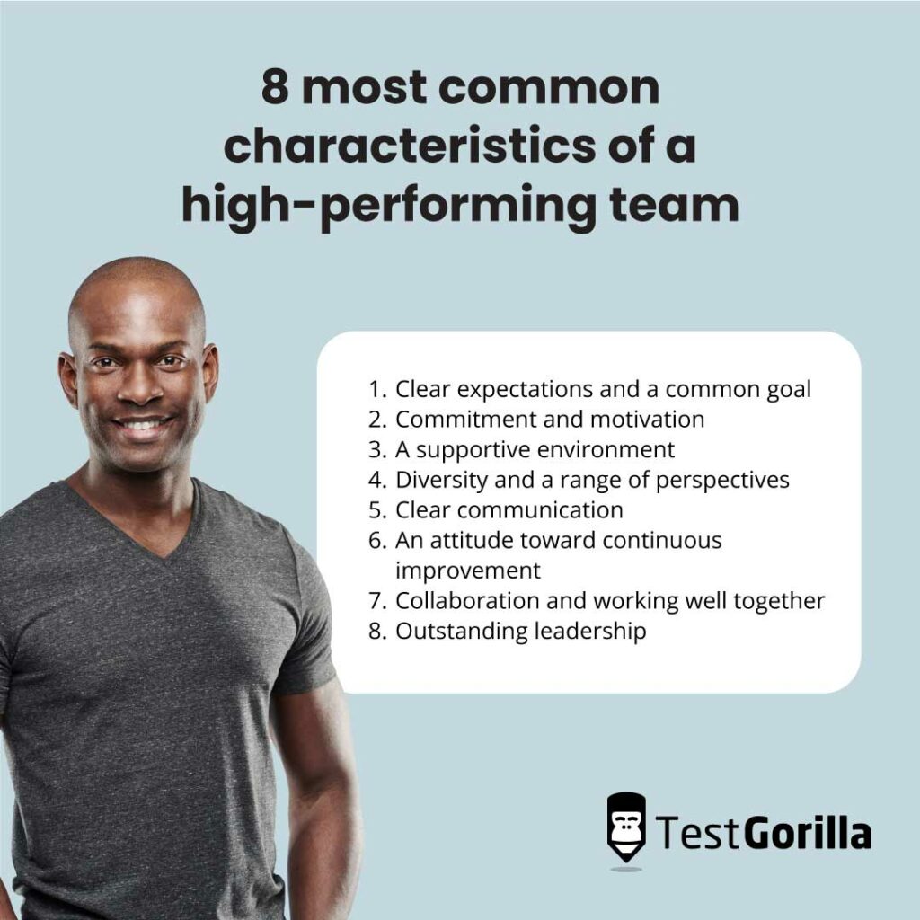 8 most common characteristics of a high-performing team