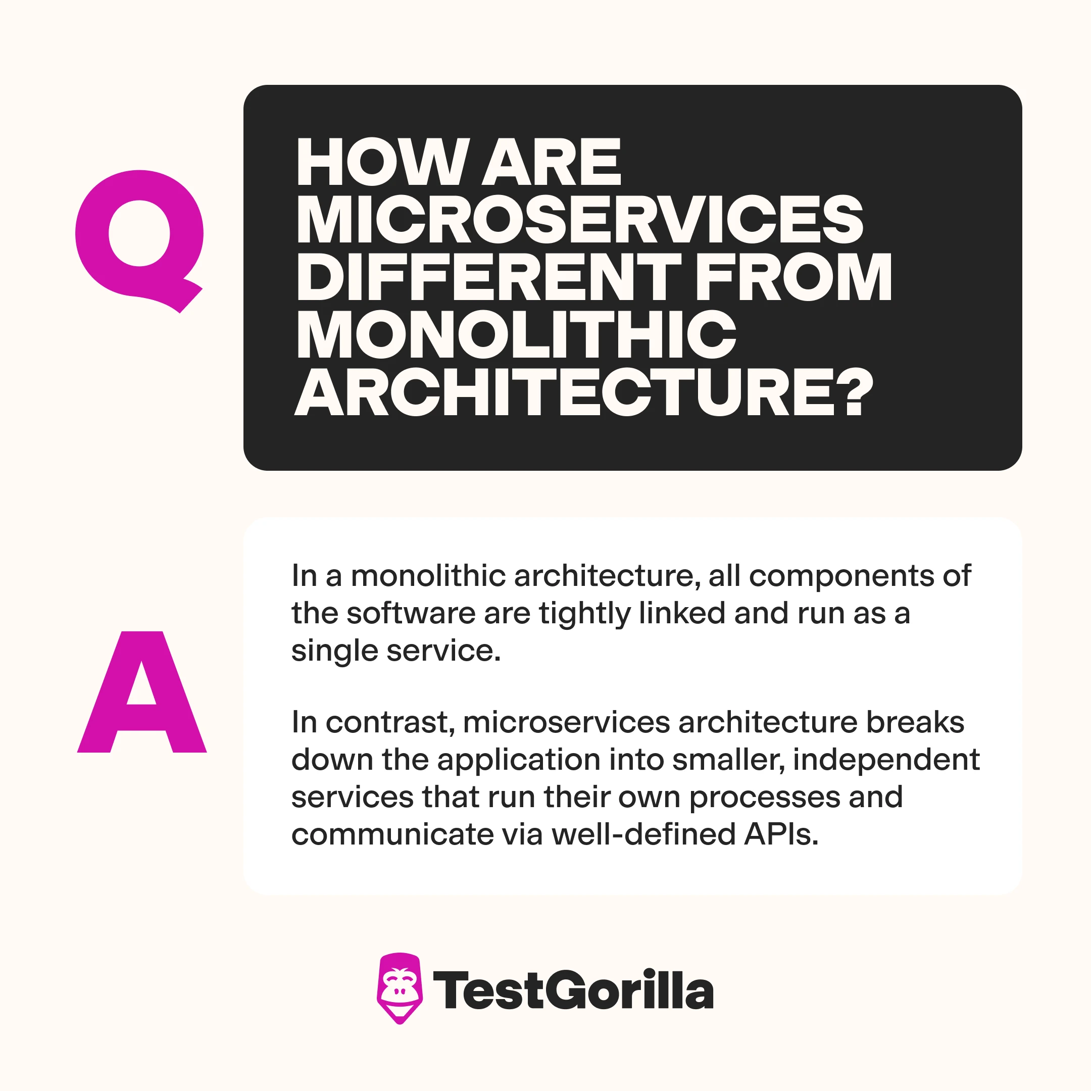 How are microservices different from monolithic architecture?