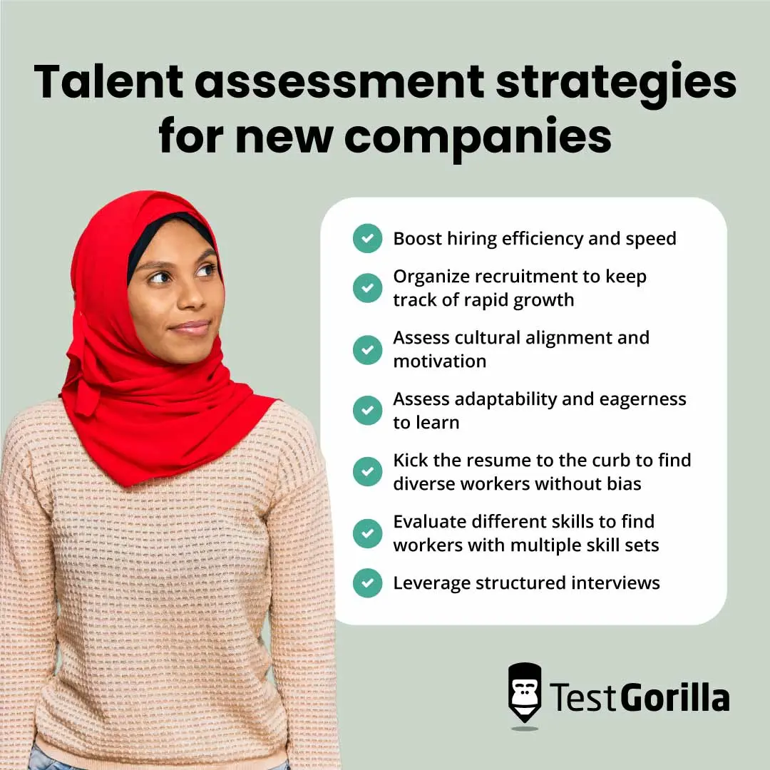 Talent assessment strategies for new companies graphic