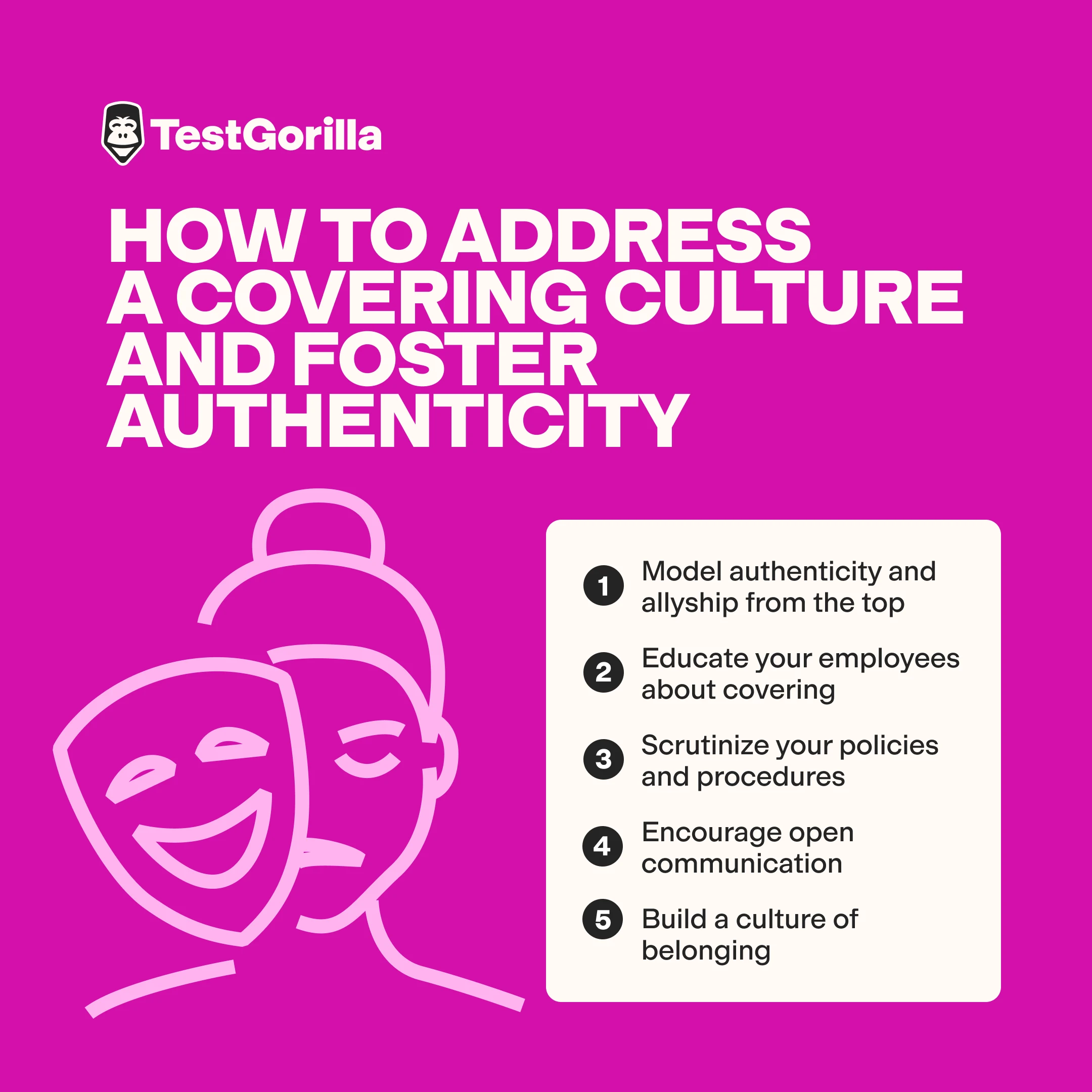 How to address a covering culture and foster authenticity graphic