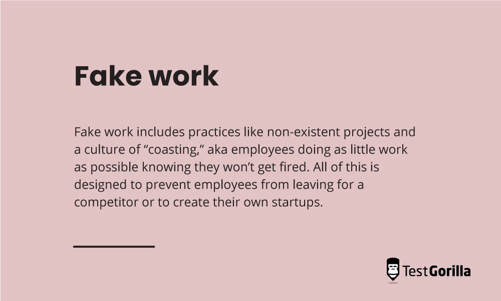 Fake work definition