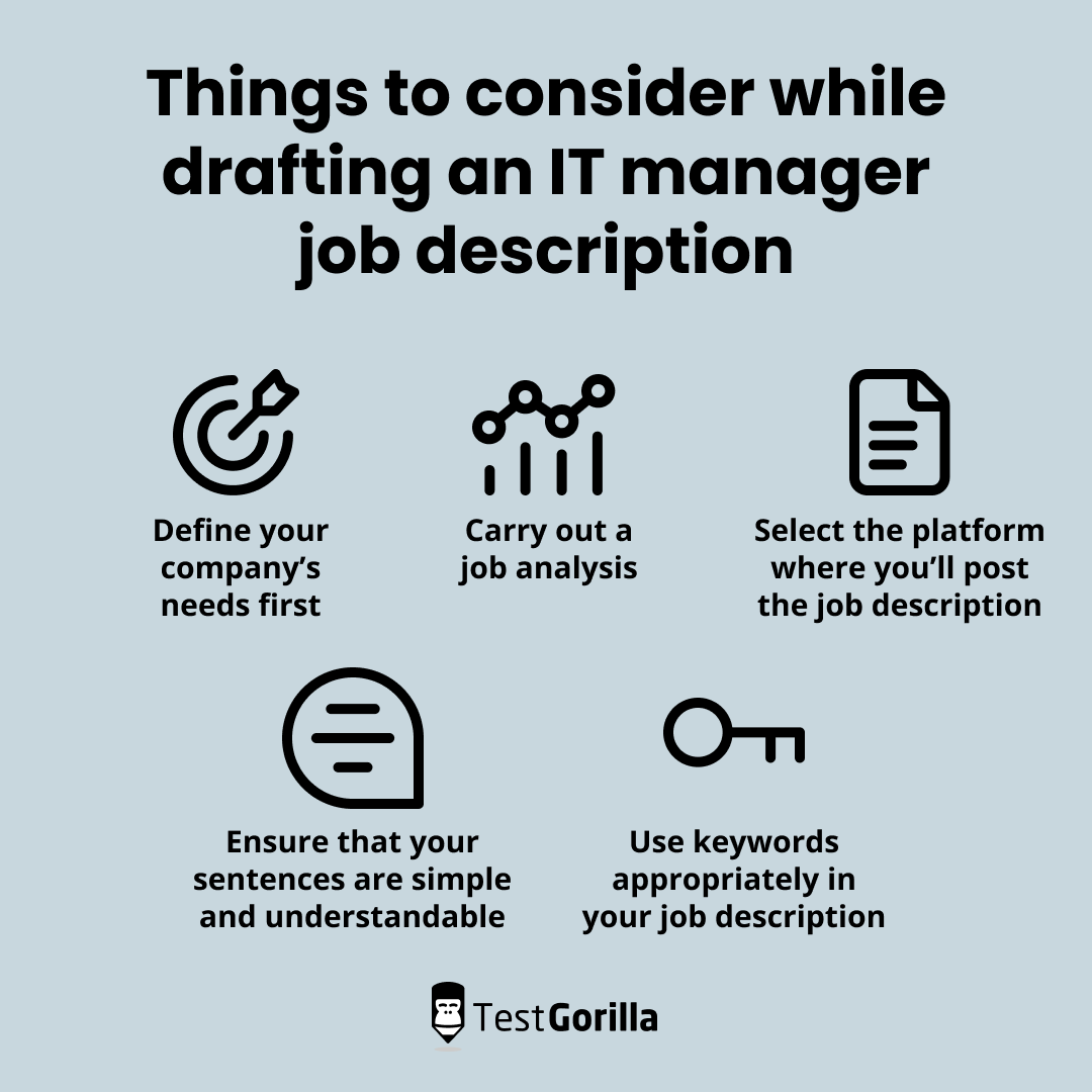Things to consider while drafting an IT manager job description
