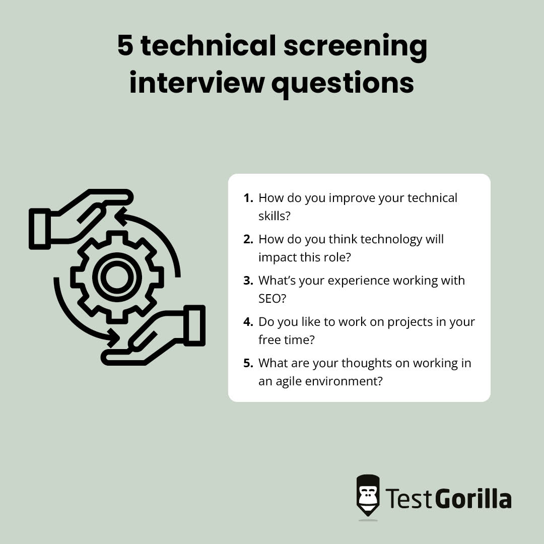 5 technical screening interview questions