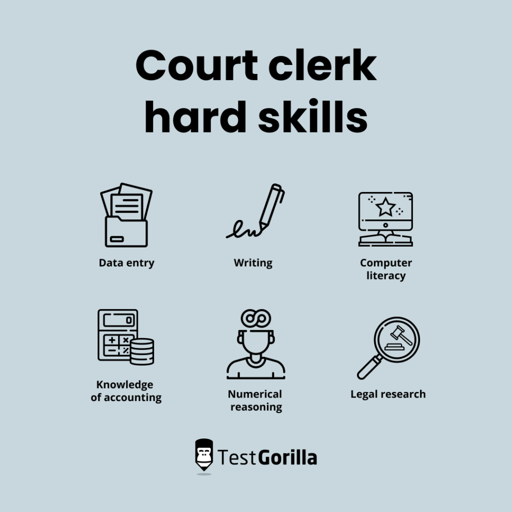 Court clerk hard skills