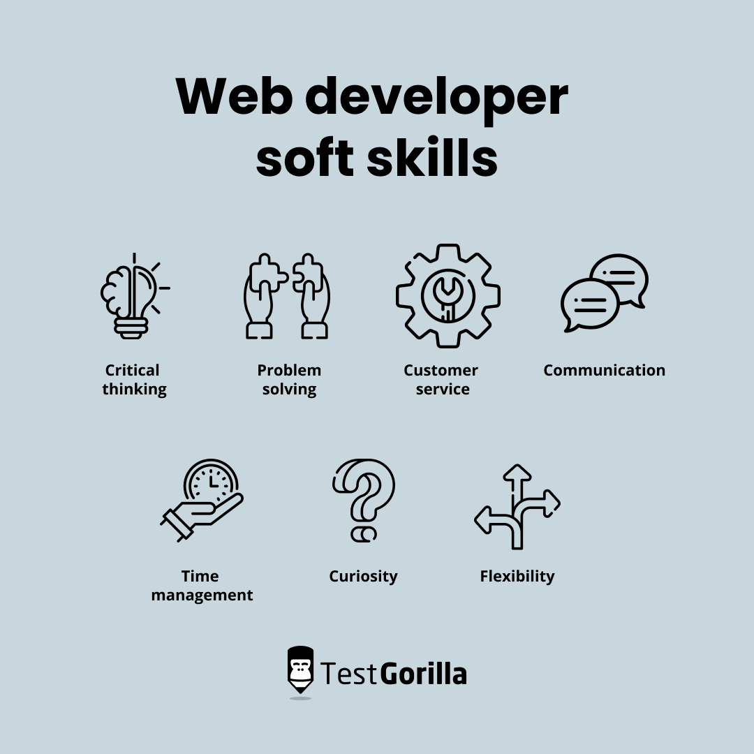 Web developer soft skills graphic