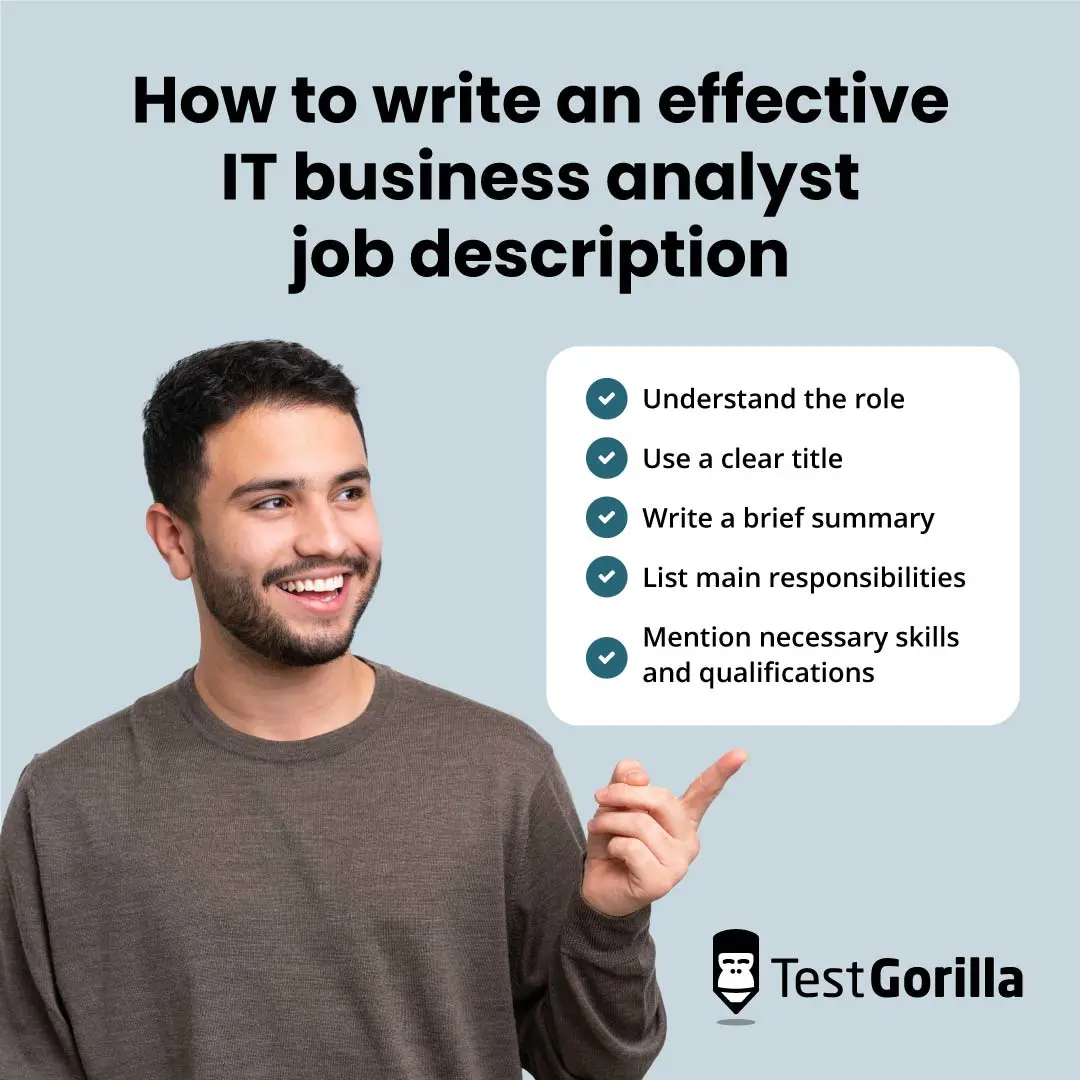 How to write an effective IT business analyst job description graphic