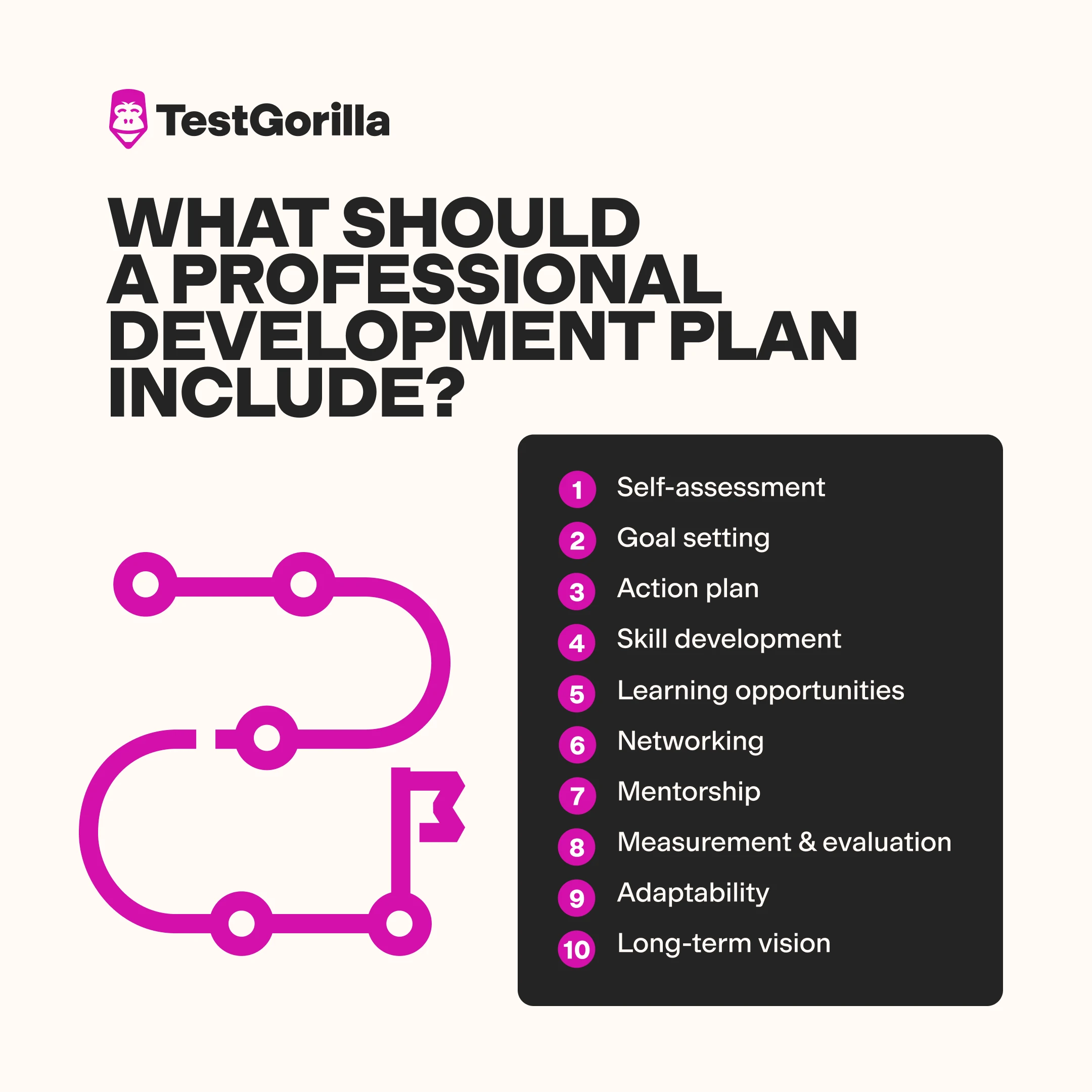 what should a professional development plan include graphic