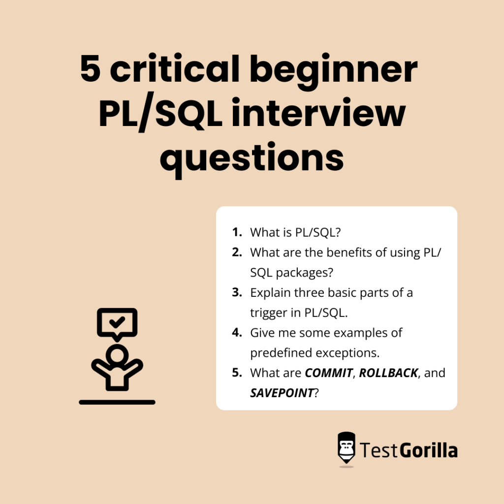 75 PL/SQL interview questions to ask job applicants - TestGorilla
