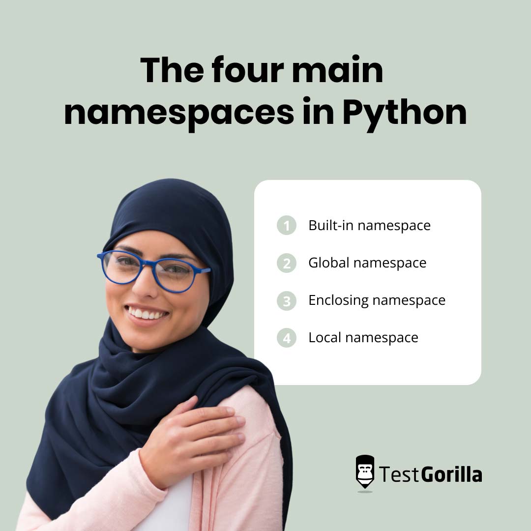 In Python, there are four main namespaces graphic